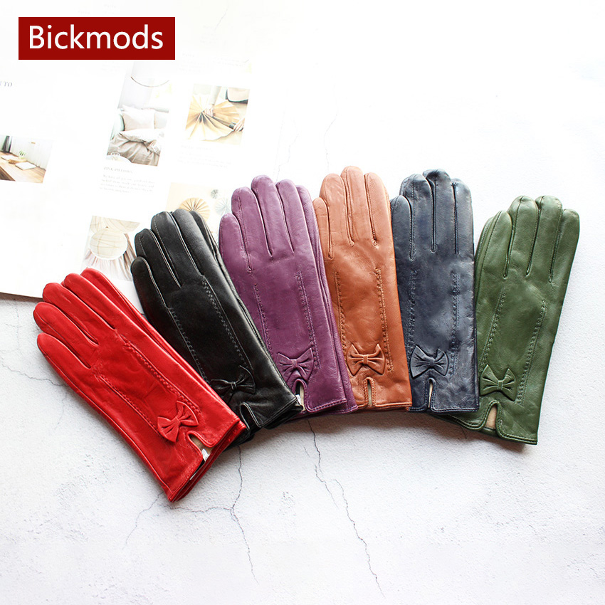 Leather Work Winter Gloves - Guantes de cuero de colores cálidos