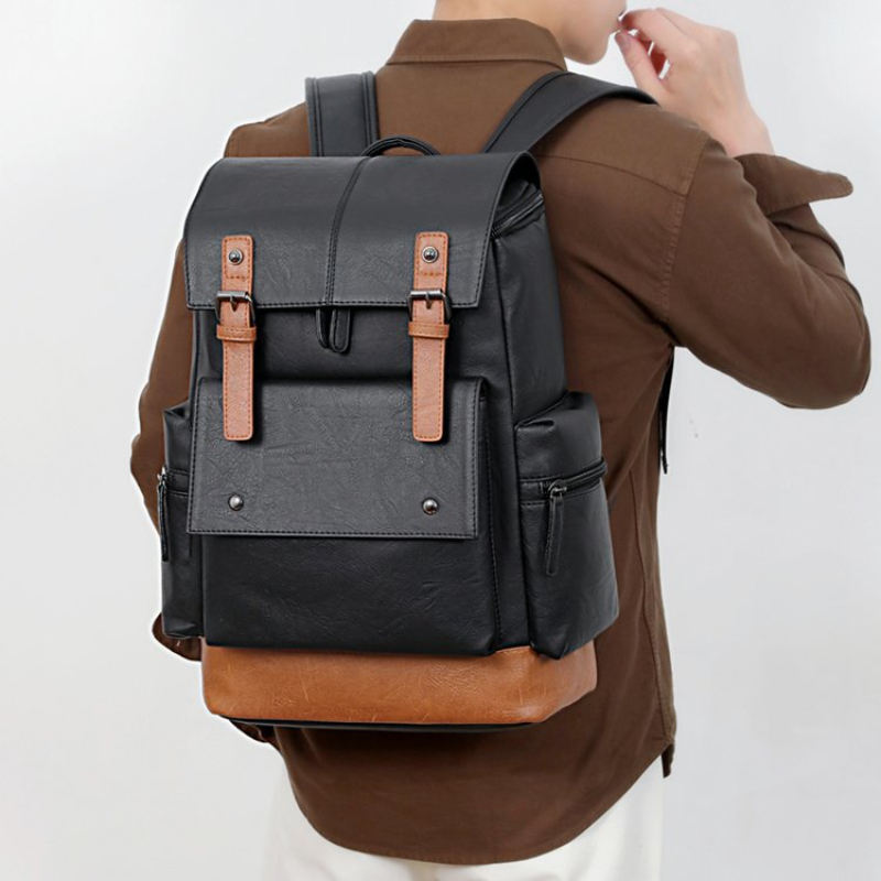 Leather Work Bag Men - Nueva Mochila de Cuero Vintage para