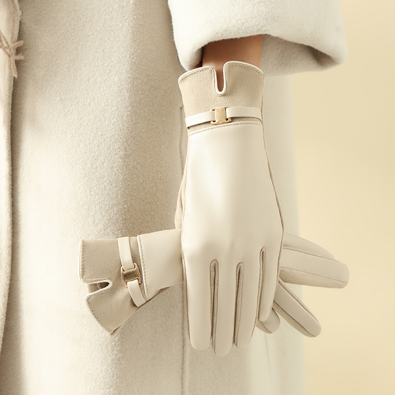 Leather Work Winter Gloves - 1 par de guantes para mujer
