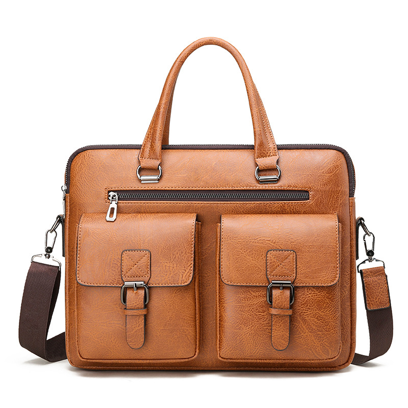 Leather Work Bag Men - Maletín de negocios de marca de