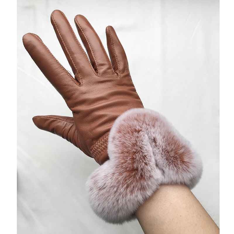 Leather Work Winter Gloves - Guante de piel de oveja auténtica