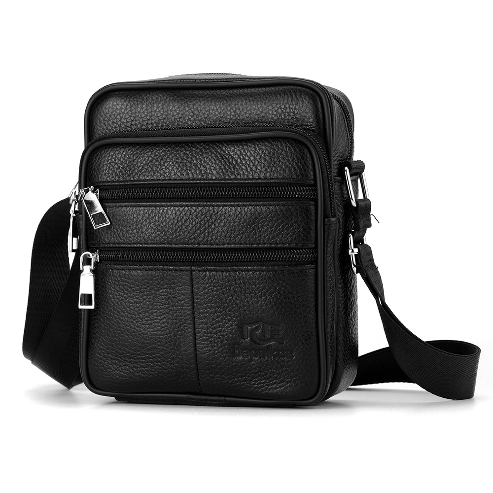 Leather Work Bag Men - Bolso de hombro para hombre, informal,