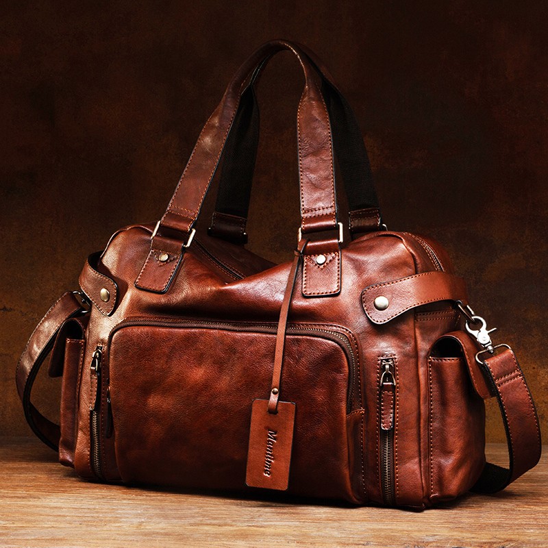 Leather Work Bag Men - Bolso de hombre con borrador de