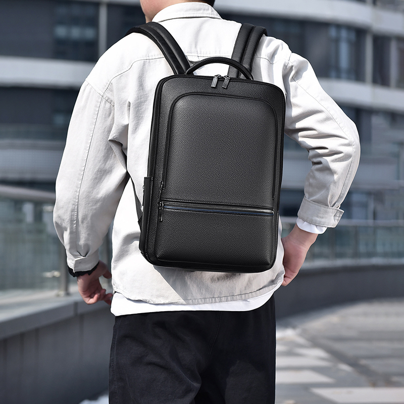 Leather Work Bag Men - Mochila De Cuero PU con carga