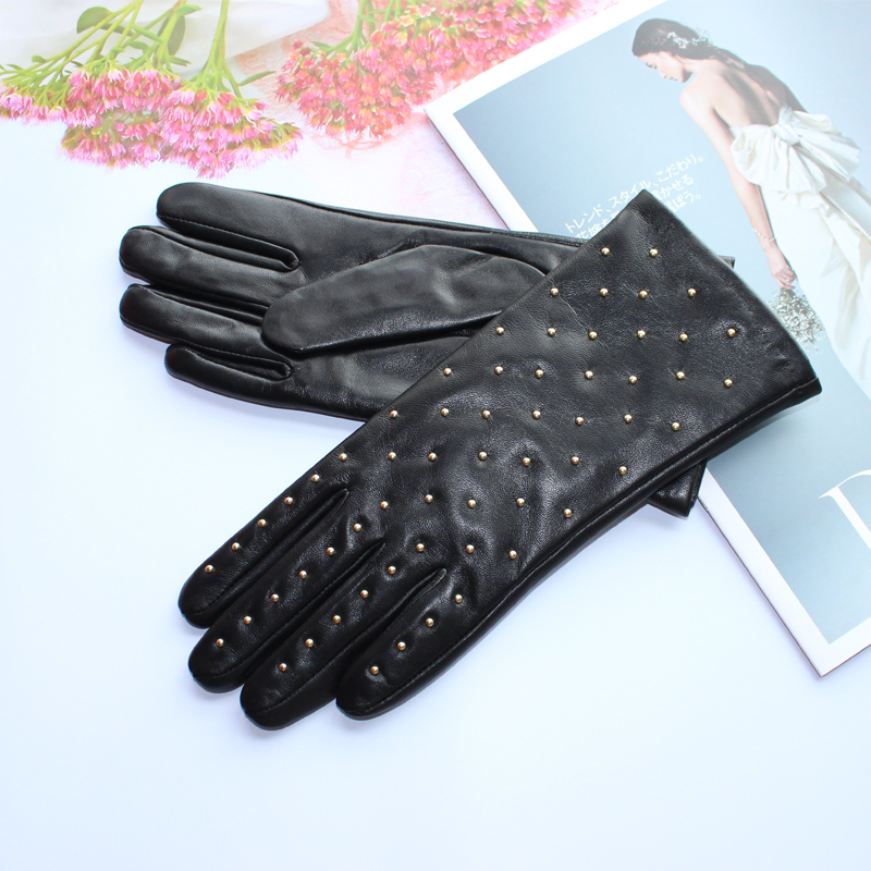 Leather Work Winter Gloves - Guantes de piel de oveja para