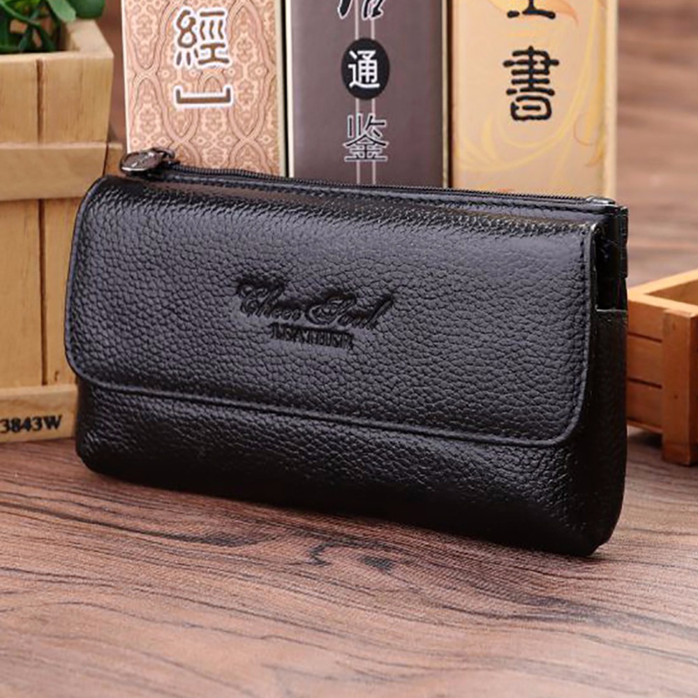 Leather Work Bag Men - Riñonera de piel de vaca auténtica