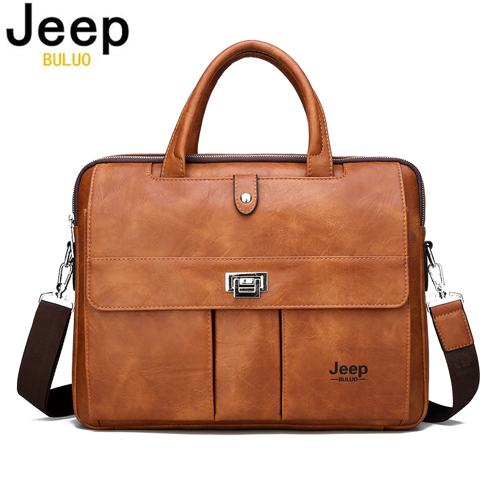 Leather Work Bag Men - Maletín de Cuero para Hombre Jeep