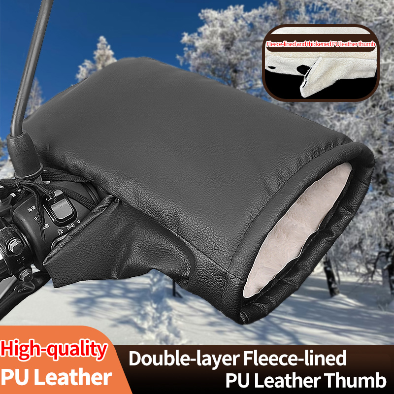 Leather Work Winter Gloves - Guantes de invierno para bicicleta eléctrica,