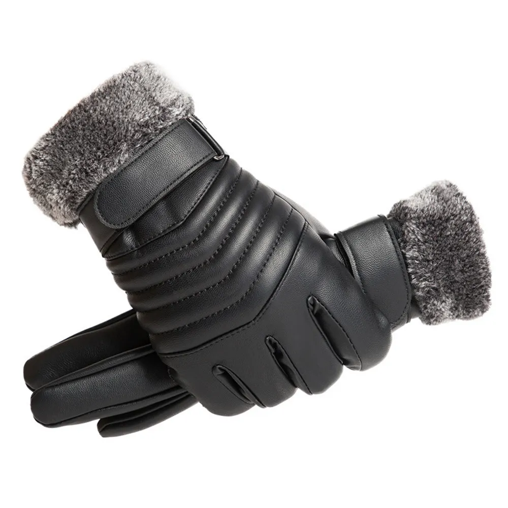 Leather Work Winter Gloves - Guantes de invierno para hombre, protectores