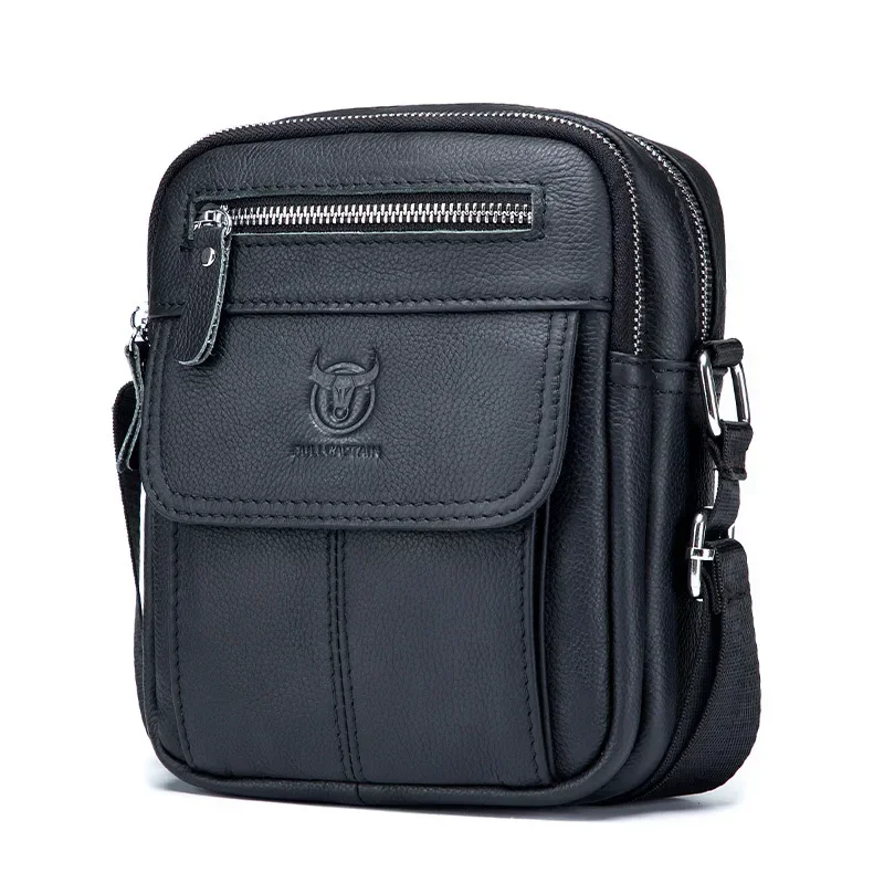 Leather Work Bag Men - Bullcaptain-Bolso de hombro informal para hombre,