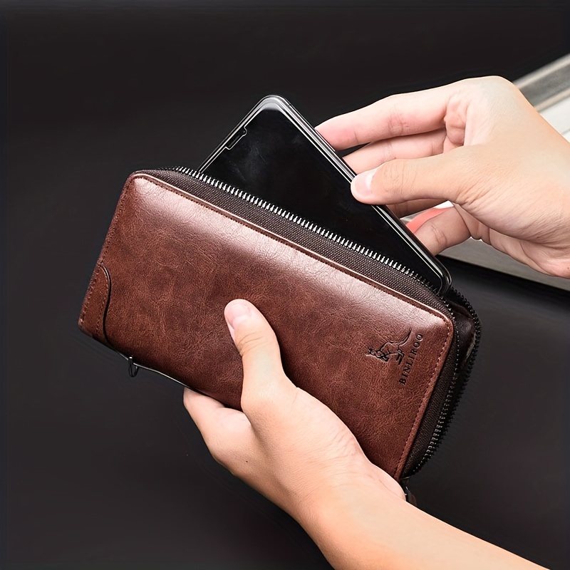 Cartera larga con cremallera p - Leather Work Bag Men reseña y precio