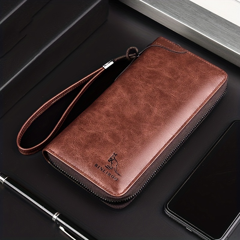 Cartera larga con cremallera p - Leather Work Bag Men reseña y precio