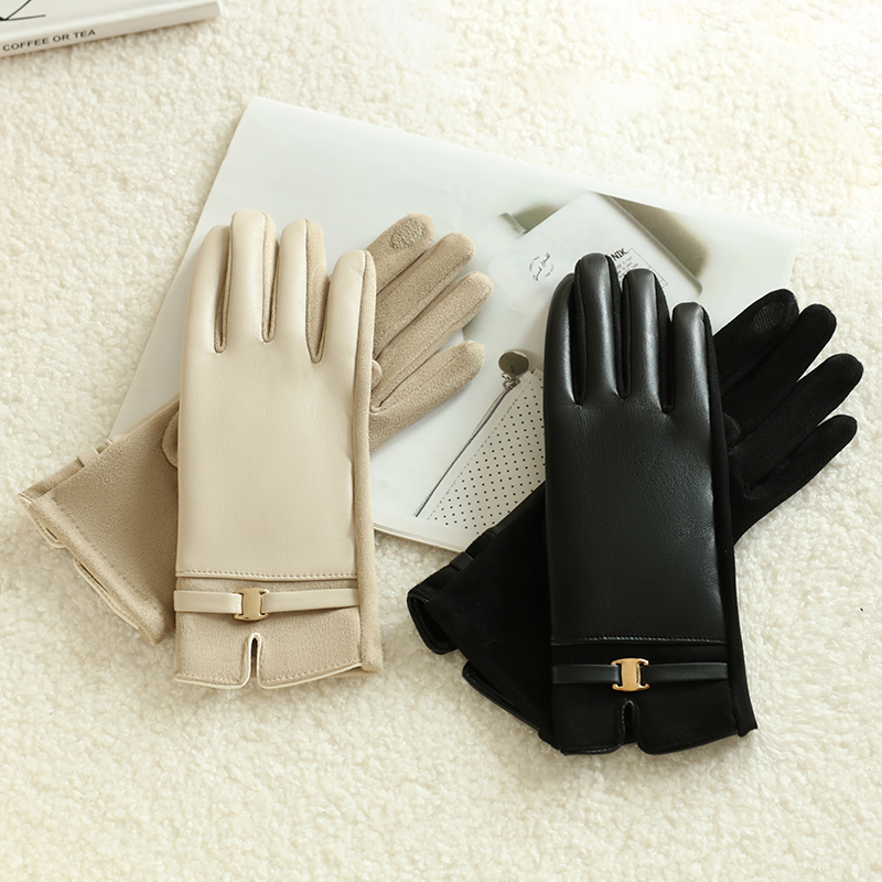 1 par de guantes para mujer en - Leather Work Winter Gloves reseña y precio