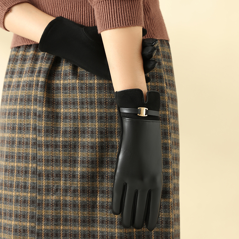 1 par de guantes para mujer en - Leather Work Winter Gloves reseña y precio