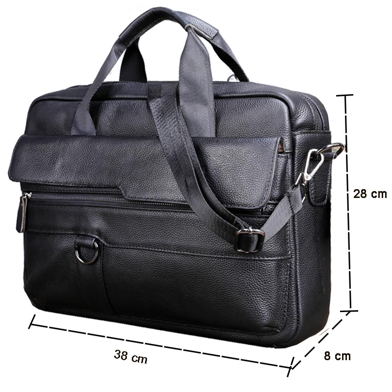 Bolso grande de cuero genuino  - Leather Work Bag Men reseña y precio