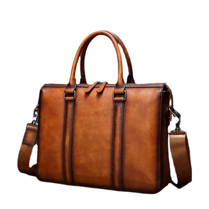 Maletín de Cuero de Primera Ca - Leather Work Bag Men reseña y precio