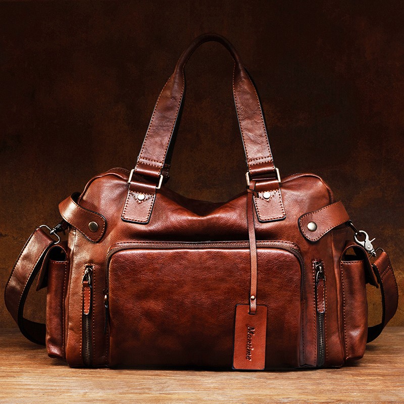 Bolso de hombre con borrador d - Leather Work Bag Men reseña y precio