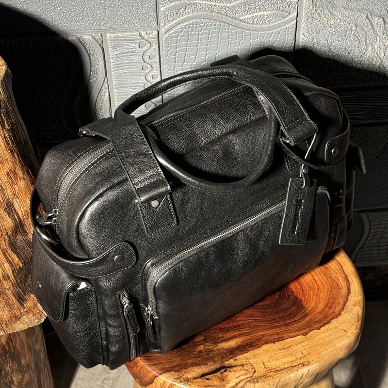 Bolso de hombre con borrador d - Leather Work Bag Men reseña y precio