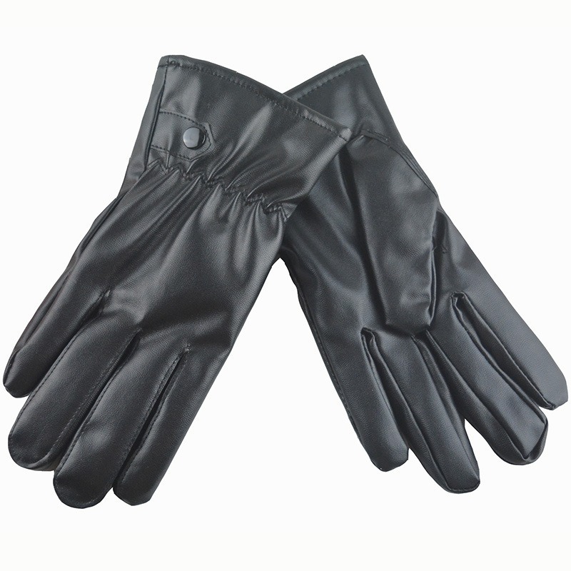 Guantes de cuero PU negros a l - Leather Work Winter Gloves reseña y precio