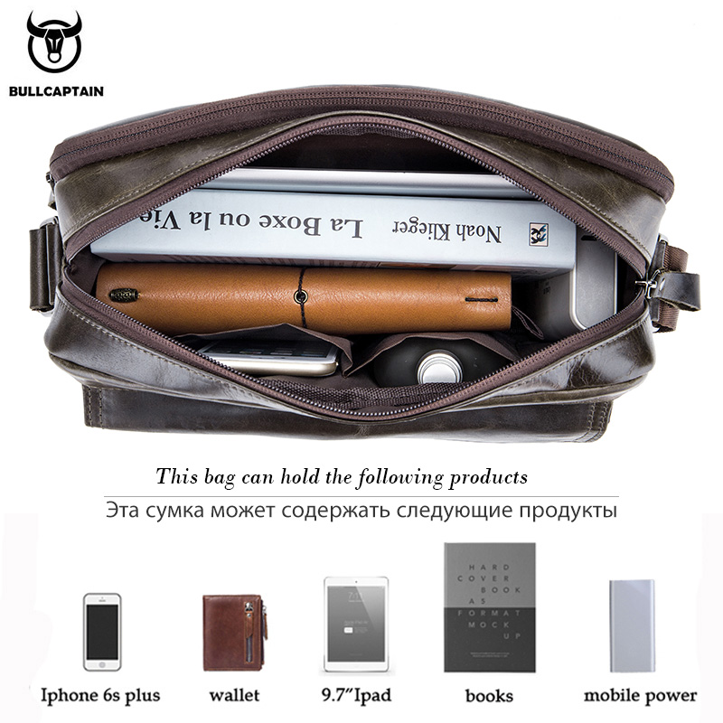 BULLCAPTAIN, bolso cruzado de  - Leather Work Bag Men reseña y precio