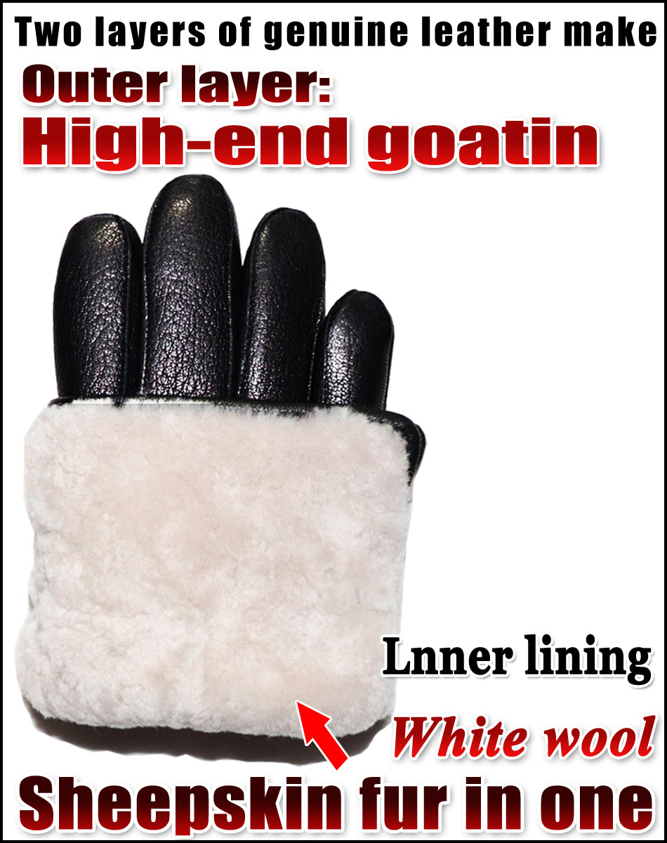 Guantes de cuero con textura d - Leather Work Winter Gloves reseña y precio