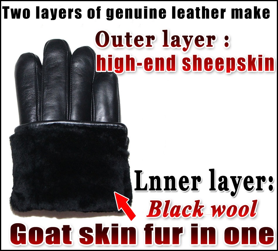 Guantes de cuero con textura d - Leather Work Winter Gloves reseña y precio