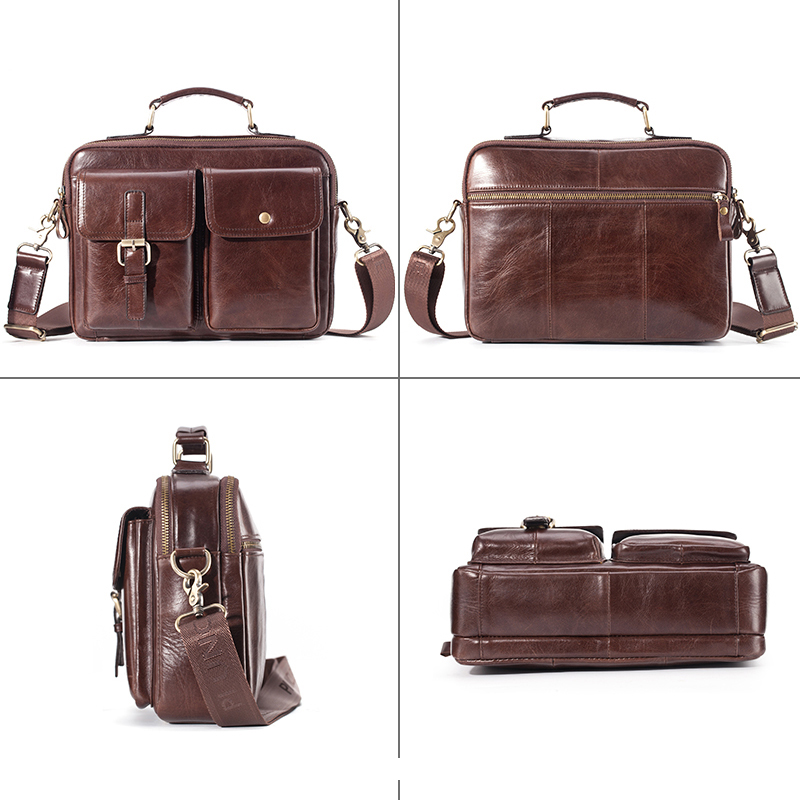 Nuevo bolso bandolera de cuero - Leather Work Bag Men reseña y precio