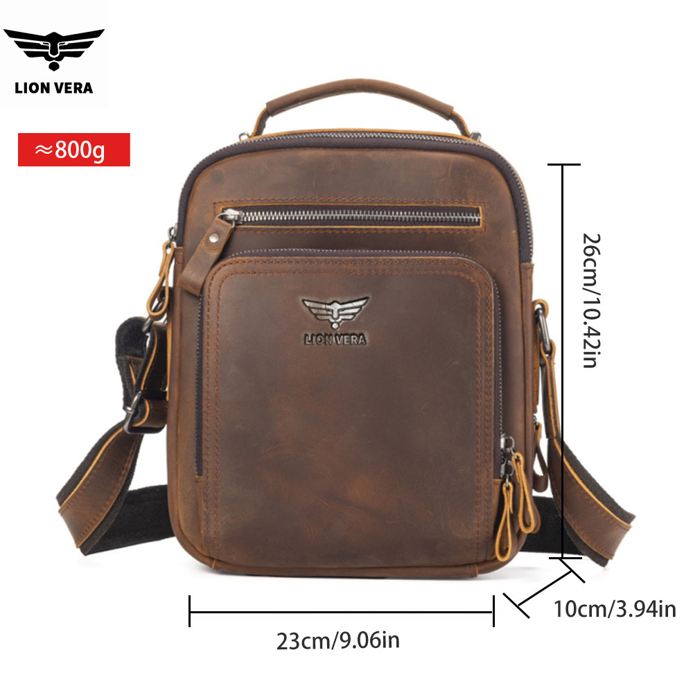 Bolso de hombro para hombre LI - Leather Work Bag Men reseña y precio