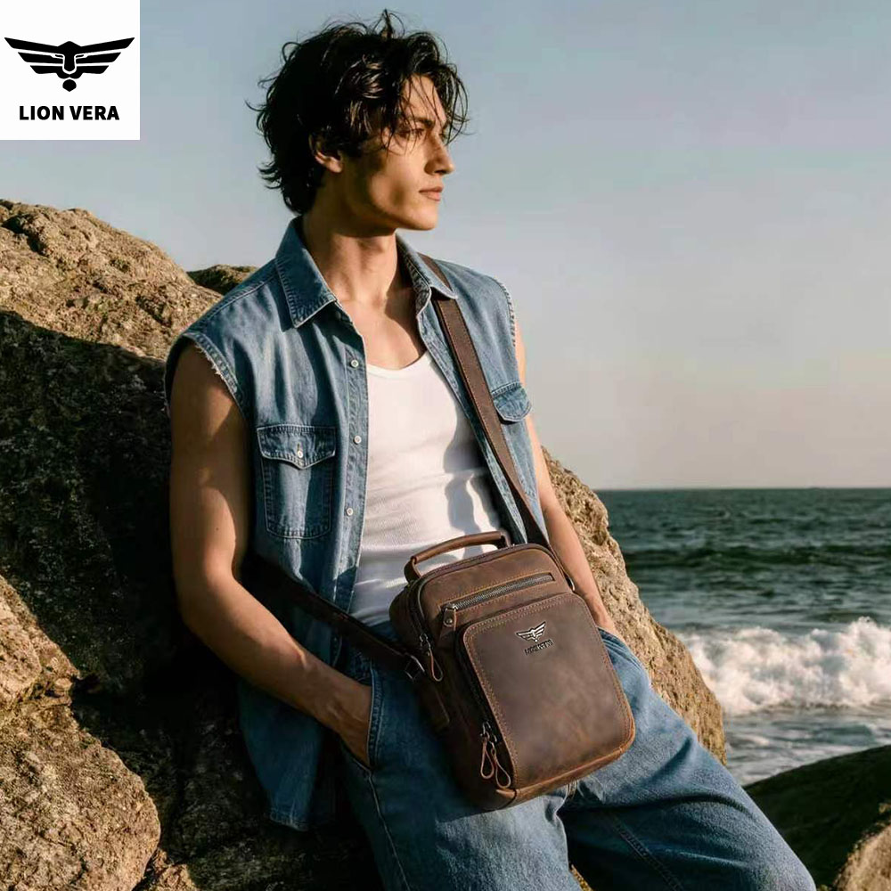 Bolso de hombro para hombre LI - Leather Work Bag Men reseña y precio