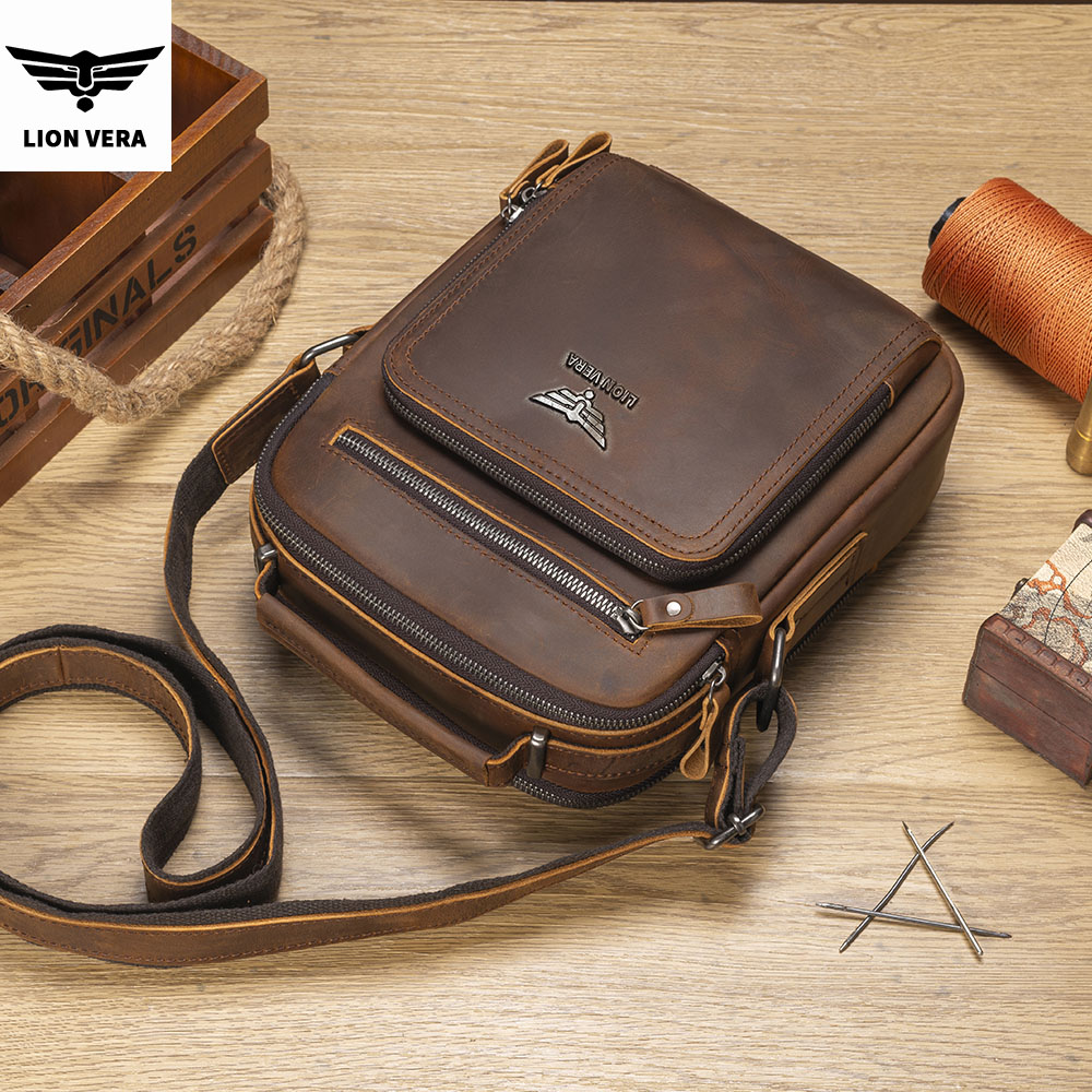 Bolso de hombro para hombre LI - Leather Work Bag Men reseña y precio