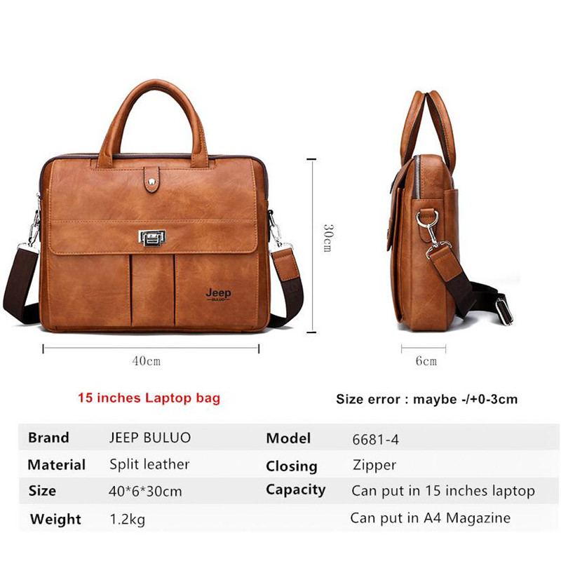 Maletín de Cuero para Hombre J - Leather Work Bag Men reseña y precio