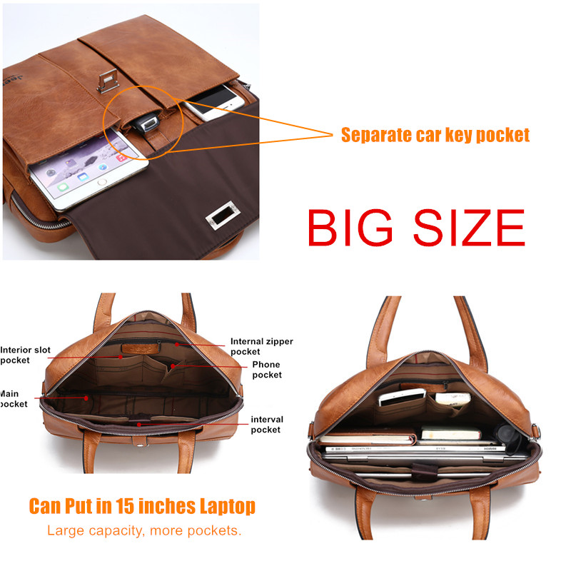 Maletín de Cuero para Hombre J - Leather Work Bag Men reseña y precio