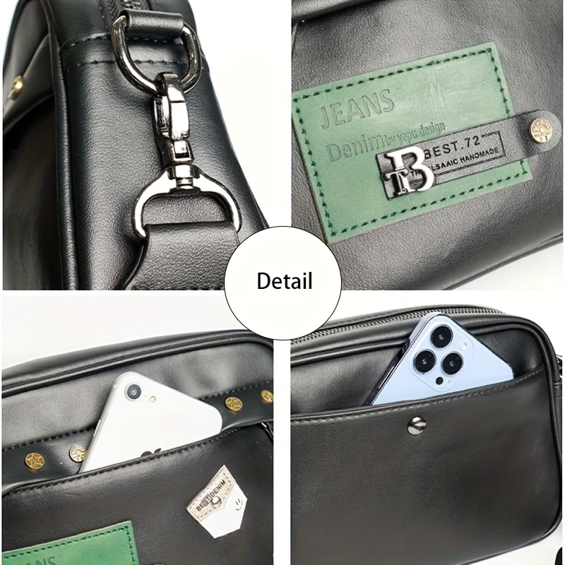 Bolso de hombro moderno para h - Leather Work Bag Men reseña y precio